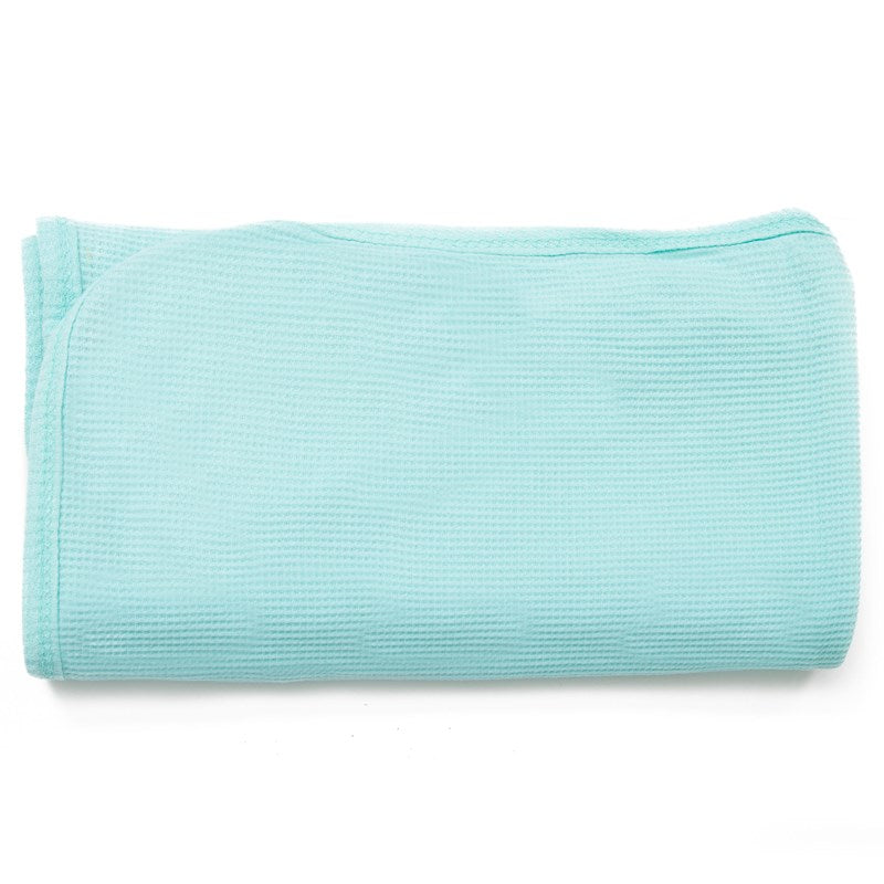 WHOLESALE-Receiving Blanket 30 x 40 Thermal Knit, Turquoise-20 DOZEN (240 PCS)