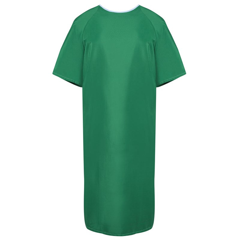 WHOLESALE-IV Gown 48 x 67 Center Back, Snap Closure, Forest Green-4 DOZEN (48 PCS)
