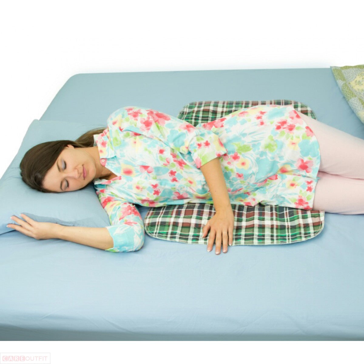 24x36 Plaid Washable Bed Pad / Reusable Incontinence Underpad
