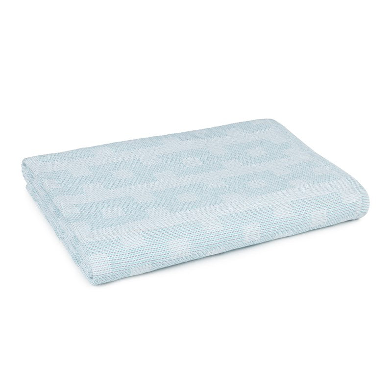 Wholesale Spread Blanket 74 x 108 Thermal, 55%C/ 45%P, Green/Purple/White (3.75 lbs/pc) 1 Dozen (12 pcs)