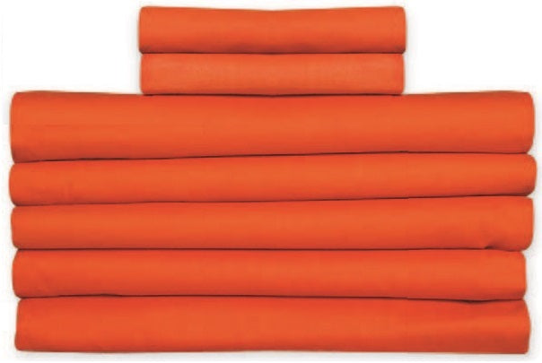 Orange 10Lb T-180 Flat Sheets 66 X 104 - Case of 5DZ