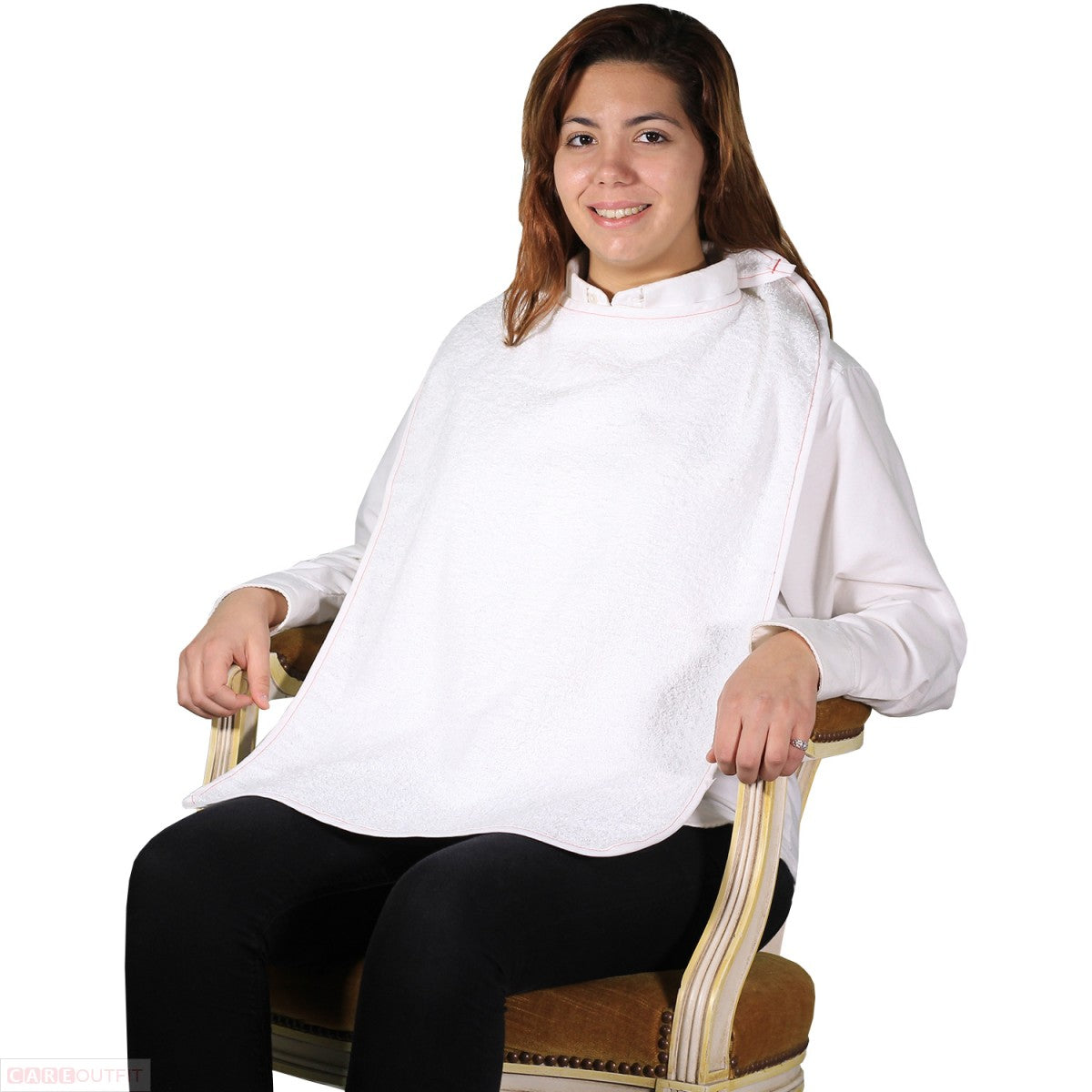 White Tie Back Clothing Protector / Adult Bib