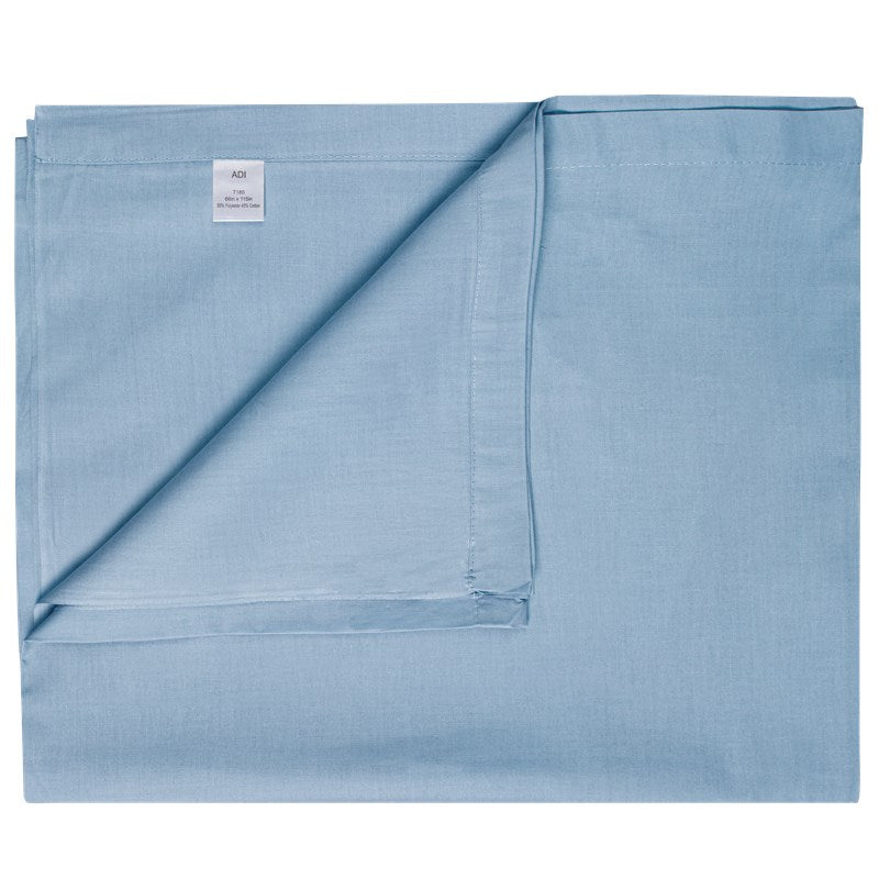 Wholesale Sheet, Flat, 66 x 115, 180 Thread Count, Blue 2 Dozen (24 pcs)