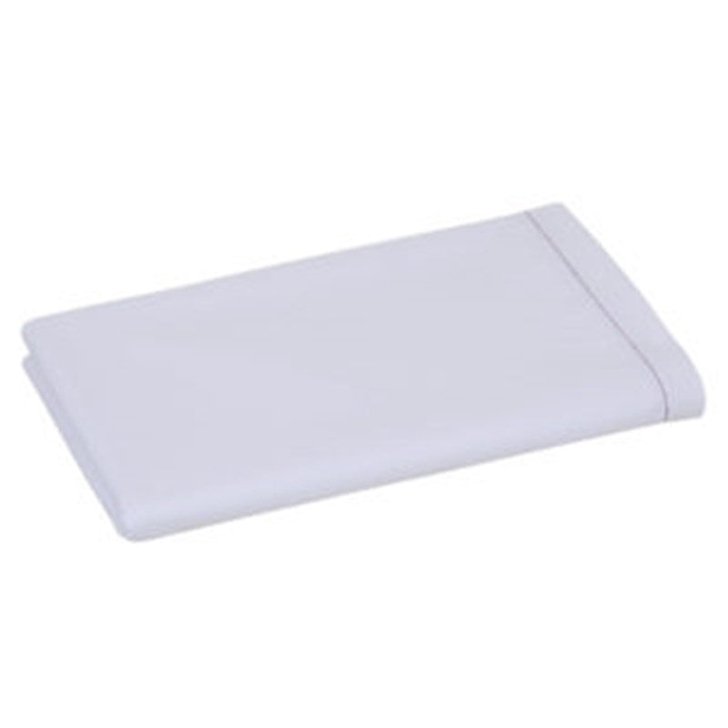 Wholesale Sheet, Flat, 66 x 115, White w/ Blue Hem 5 Dozen (60 pcs)