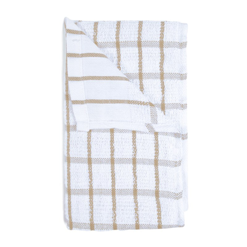 Wholesale DISH TOWELS 15X25 BEIGE CHECK 50 Dozen