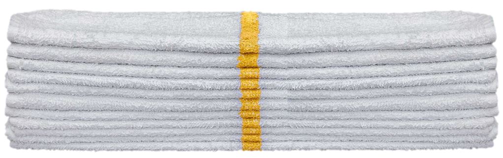 White With Orange Center Stripe 32Oz Terry Bar Mops 17 X 20 - Case of 100DZ