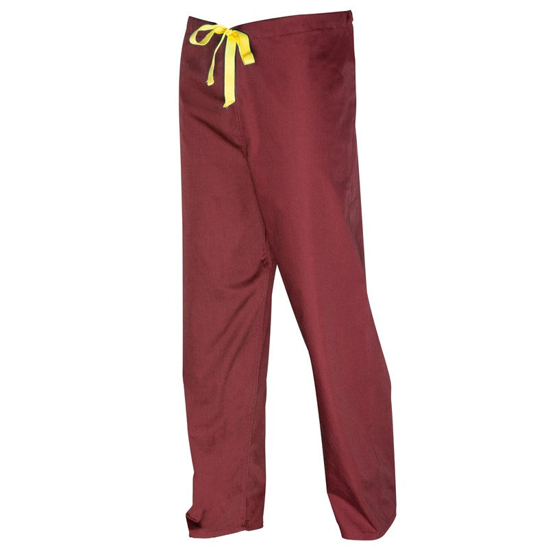 Wholesale T150 Unisex Scrub Pant, No Pockets w/ Drawstring, X-Small to 5X-Large, Burgundy, Navy Blue, Misty Green, Jade Green 2 Dozen (24 pcs)