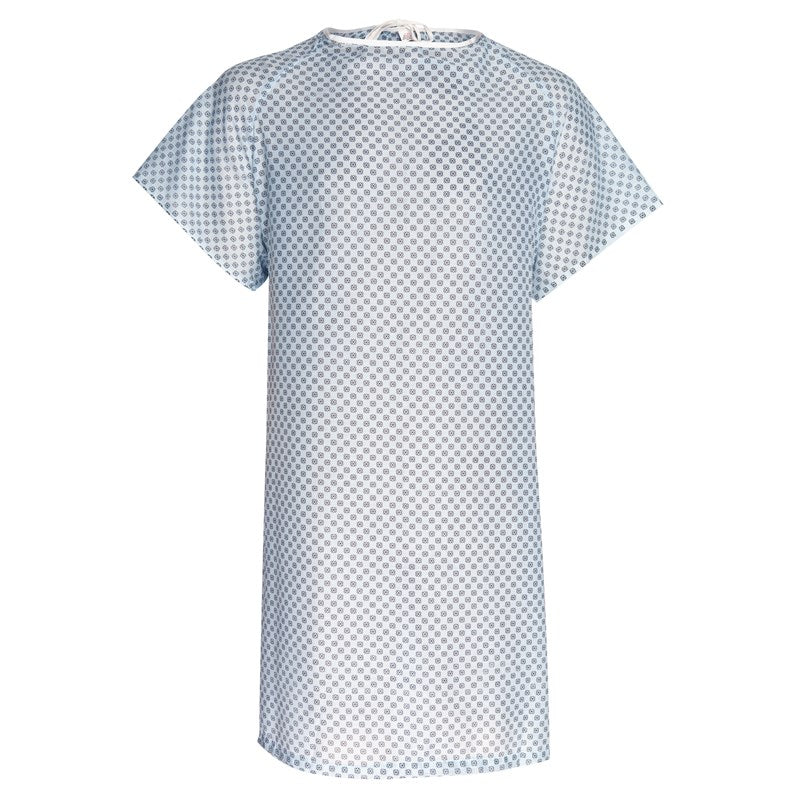 WHOLESALE-Patient Gown 41 x 51 Center Back, 2 Tie Closure, Heavenly Star Print, Blue-25 DOZEN (300 PCS)