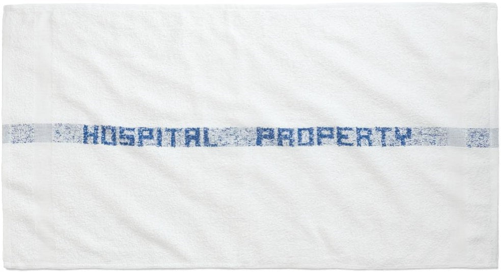 White 5Lb Hospital Property Towels 20 X 40 - Case of 25DZ