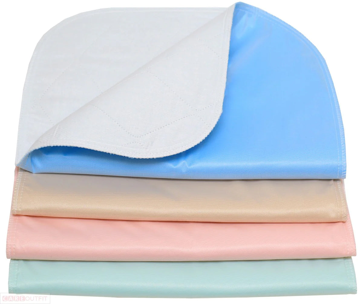 24x36 Washable Reusable Incontinence Underpads- Blue, Green, Tan and Pink- 4 Pack