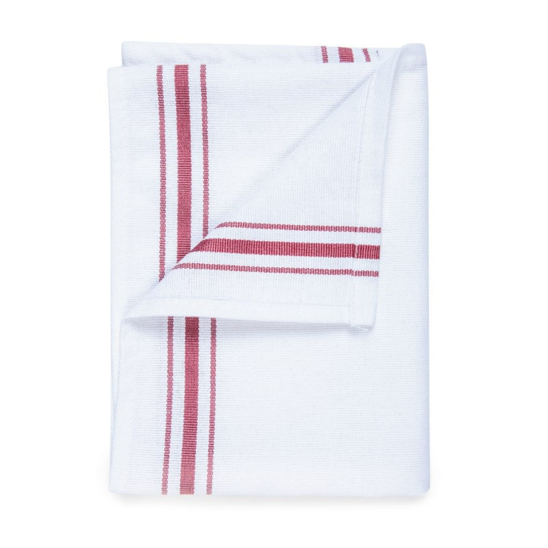 Wholesale Cotton Bistro Nap/Crash Twl 18X26 Red Stripes 30 oz 25 Dozen