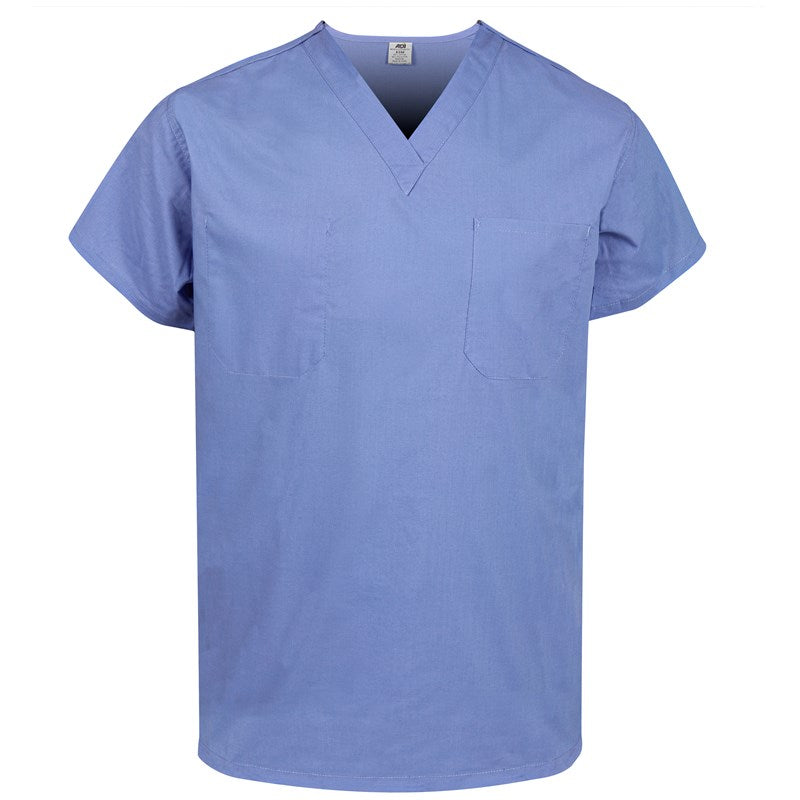 Wholesale T160 Scrub Top, 1 Reversible Pockets (Chest) Ceil Blue, Large 2 Dozen (24 pcs)