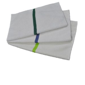 White With Blue Stripe 16Oz Microfiber Bar Mops 14 X 18 - Case of 20DZ